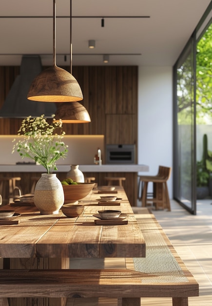 Foto gratuita renderizado en 3d de una casa de madera