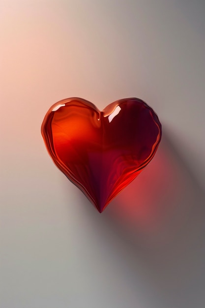 Foto gratuita renderizado en 3d de un corazón abstracto para el día de san valentín.