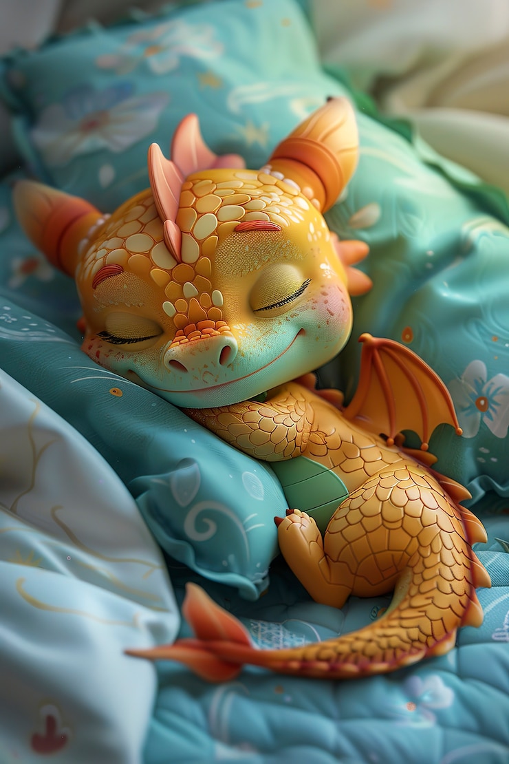 Foto gratuito renderizado en 3d de un dragón de dibujos animados
