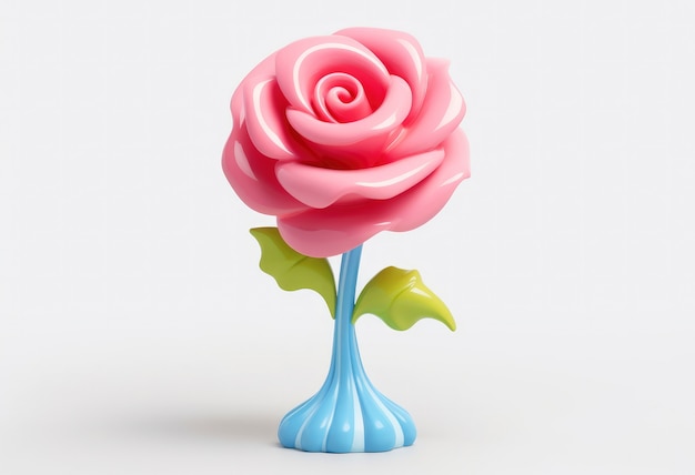 Foto gratuita renderizado en 3d de las flores