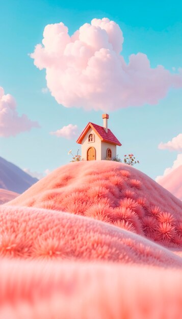 Renderizado en 3D de un paisaje de ensueño