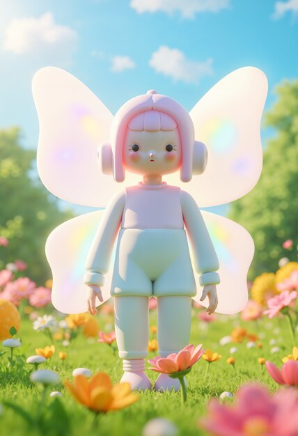Renderizado en 3D de un robot lindo