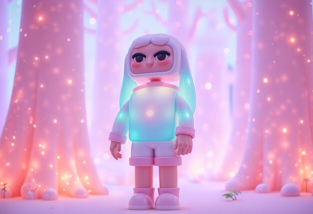 Renderizado en 3D de un robot lindo