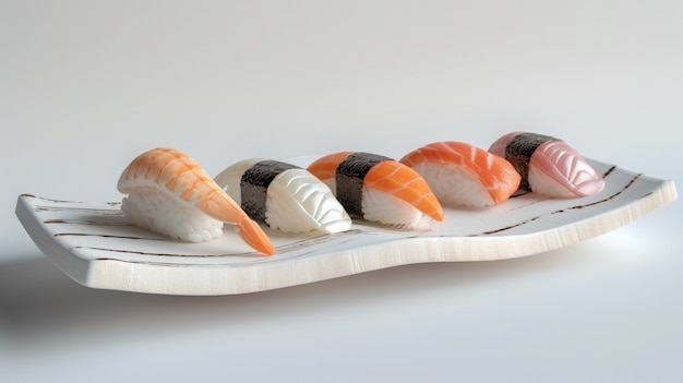 Renderizado en 3D de sushi
