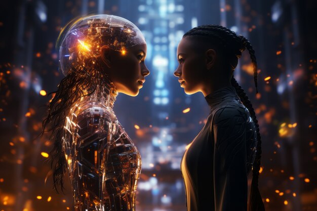 Renderizado ilustrado del avatar gemelo
