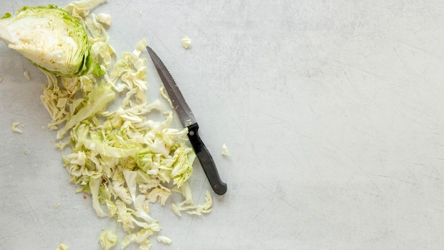 Foto gratuita repollo espacio para ensalada