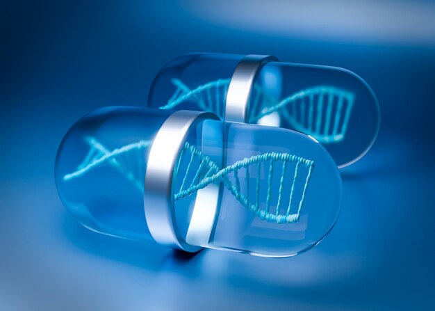 representación 3d de adn