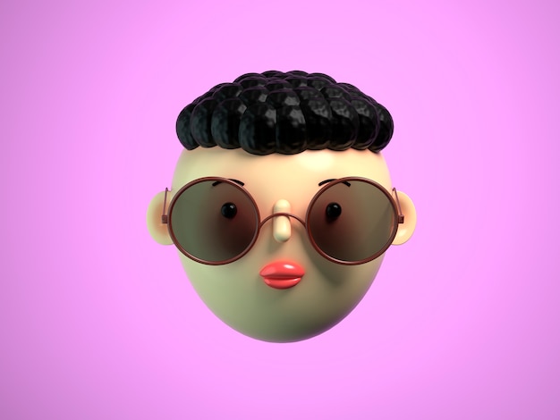 Representación 3d del avatar de llamada de zoom
