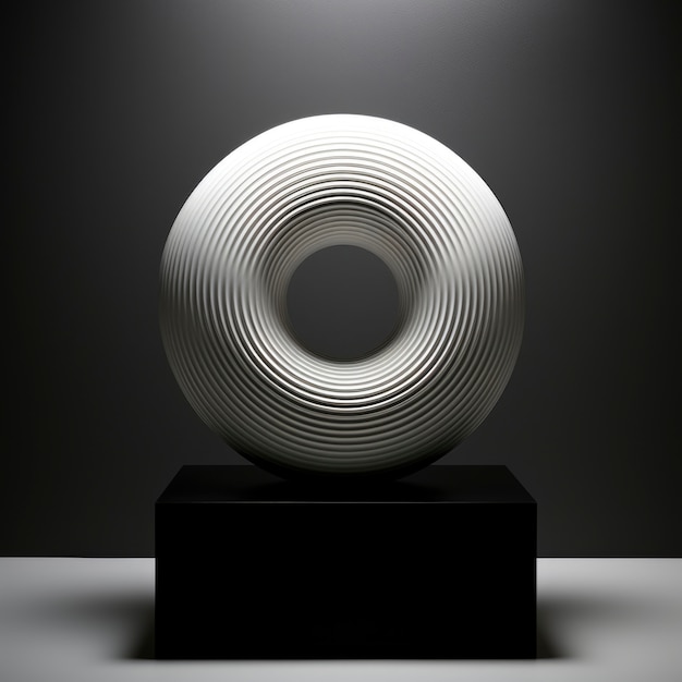 Foto gratuita representación 3d de blanco y negro abstracto