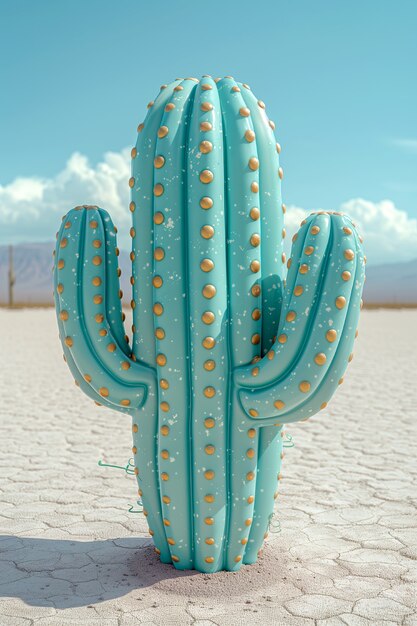 Una representación en 3D de un cactus mágico