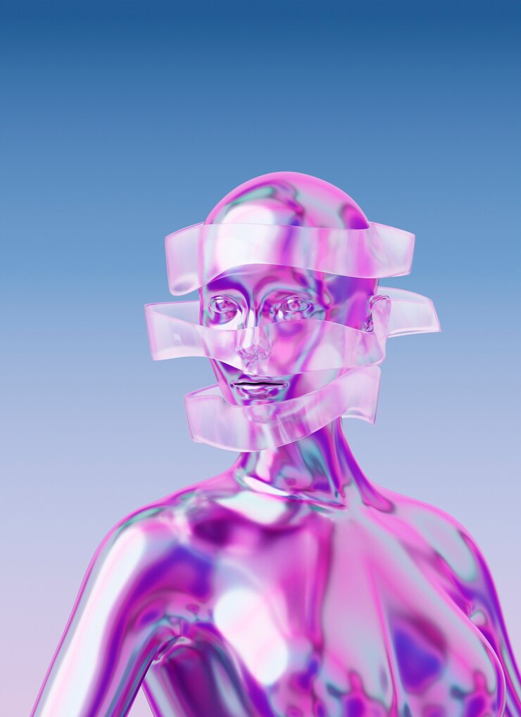 Foto gratuito representación 3d de capas holográficas