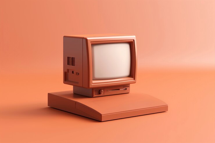 Foto gratuito representación 3d de computadora retro