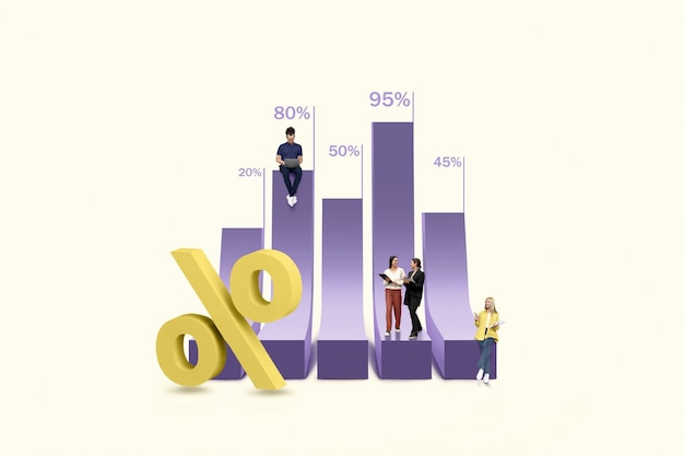 Representación 3d del concepto de plan de negocios