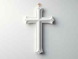 Foto gratuita representación 3d de cruz blanca