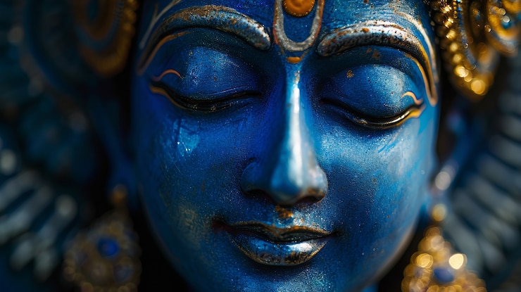 Foto gratuito representación en 3d de la deidad hindú krishna