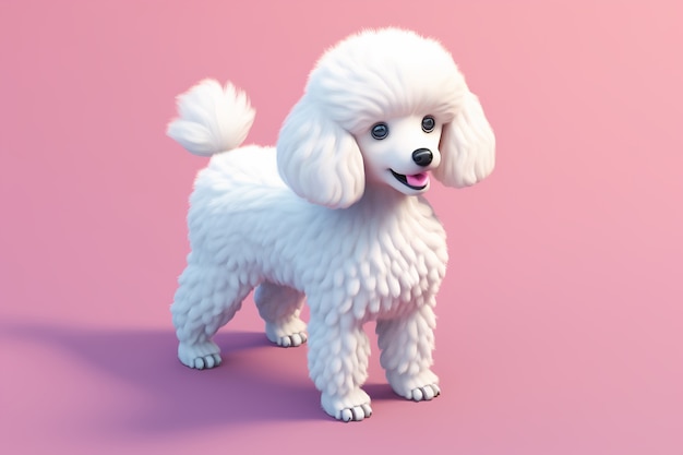 Foto gratuita representación 3d de dibujos animados como perro