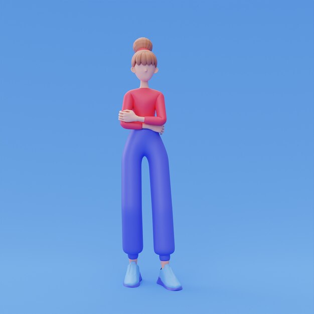 Representación 3d del diseño de avatar en línea