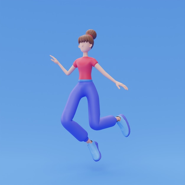 Representación 3d del diseño de avatar en línea