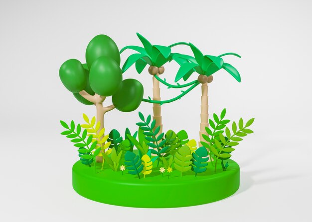 representación 3d del ecosistema