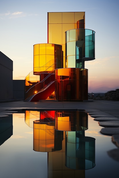 Representación 3D del edificio abstracto
