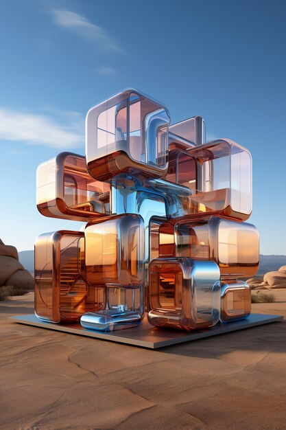 Representación 3D del edificio abstracto