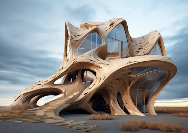 Representación 3D del edificio abstracto