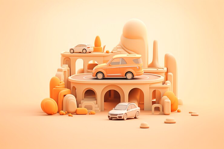 Foto gratuito representación en 3d del escenario de la carretera