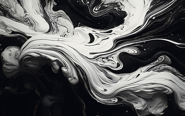 Representación 3D de fondo abstracto en blanco y negro