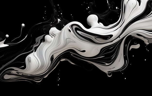 Representación 3D de fondo abstracto en blanco y negro