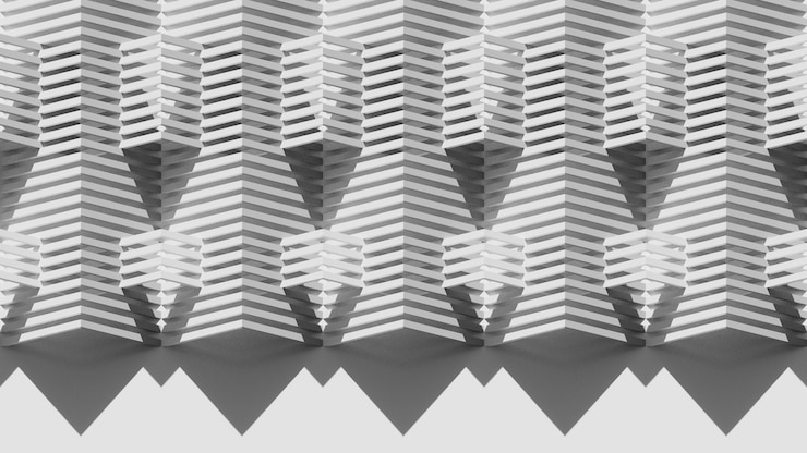 Foto gratuito representación 3d de fondo blanco y negro.