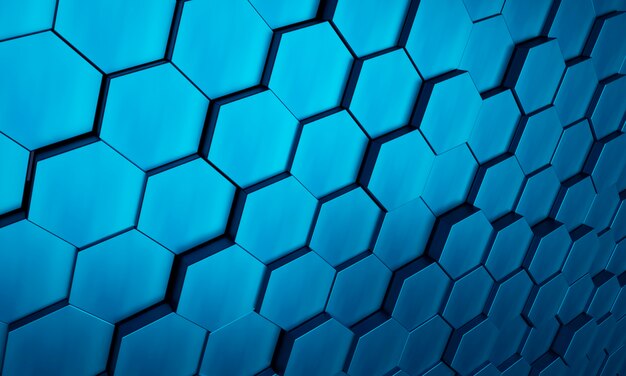 Representación 3D de fondo de textura hexagonal