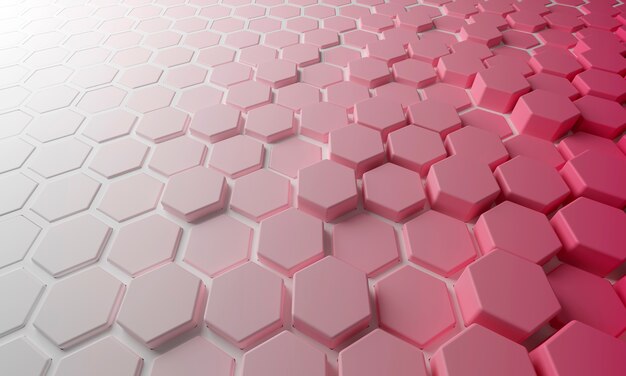 Representación 3D de fondo de textura hexagonal