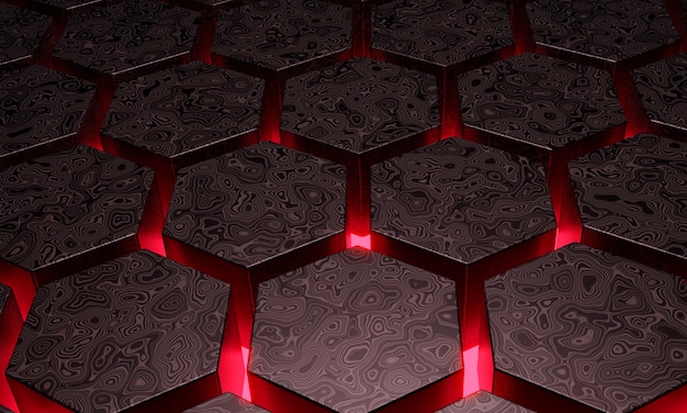 Foto gratuita representación 3d de fondo de textura hexagonal