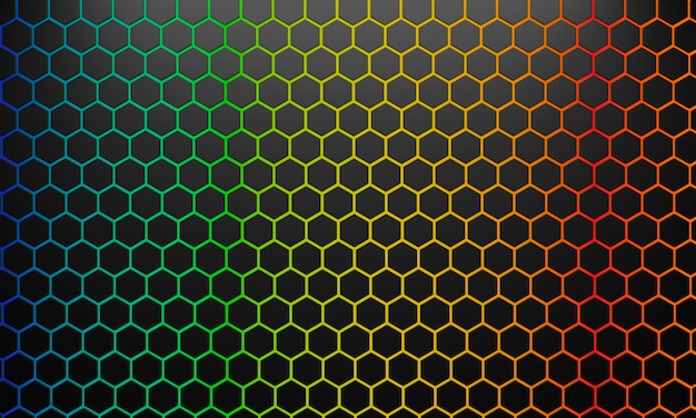 Representación 3D de fondo de textura hexagonal