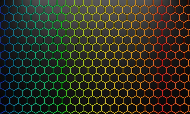 Representación 3D de fondo de textura hexagonal