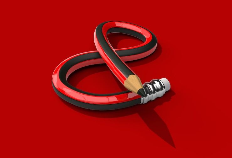 Foto gratuito representación 3d de la letra de fuente bent pencil s pen tool ruta de recorte creada incluida en jpeg fácil de componer