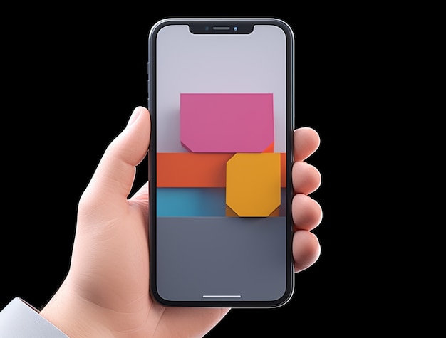 Foto gratuita representación 3d de la mano que sostiene el teléfono