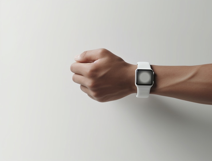 Foto gratuito representación 3d de la mano con reloj inteligente
