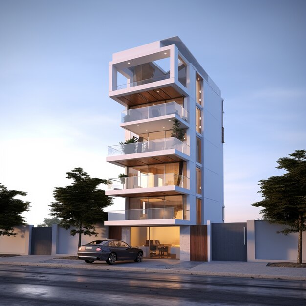 Representación 3D del modelo de casa.