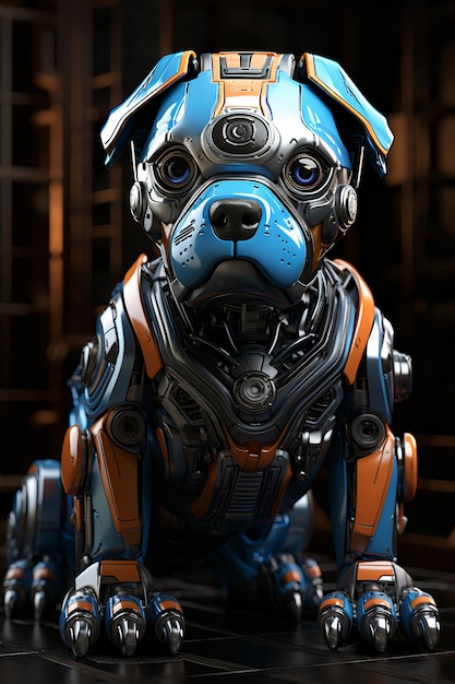 Representación 3D de perro robótico