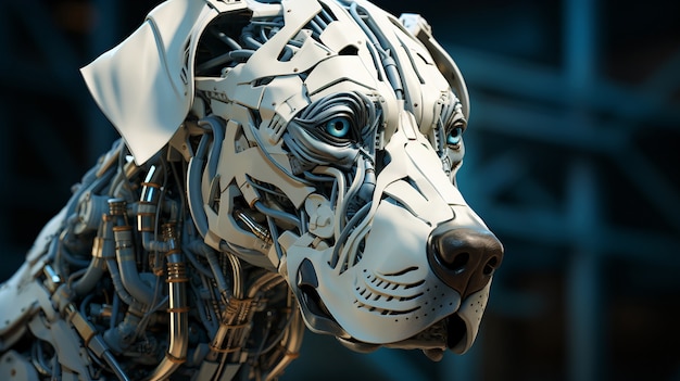 Representación 3D de perro robótico