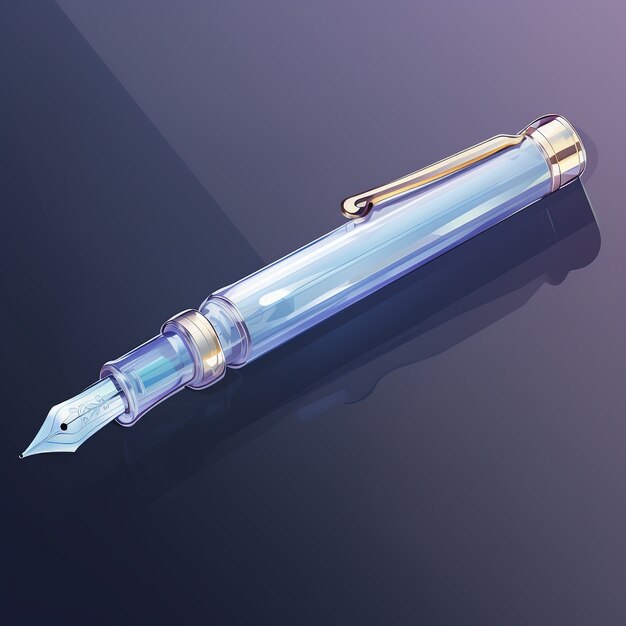 Representación 3d de pluma ai generada