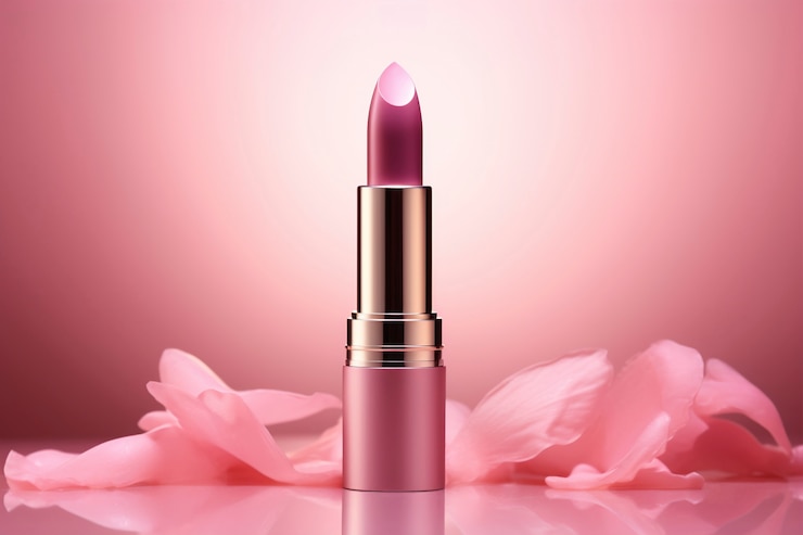 Foto gratuito representación en 3d de productos de cuidado personal en rosa fondante