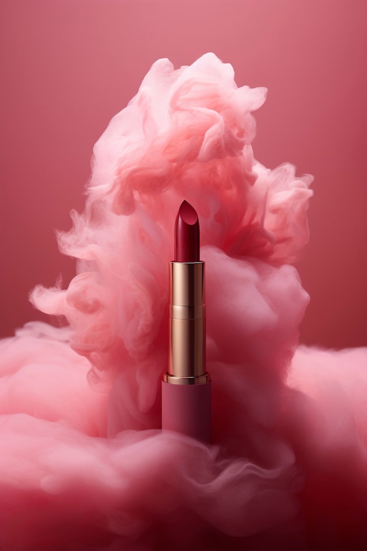Foto gratuito representación en 3d de productos de cuidado personal en rosa fondante