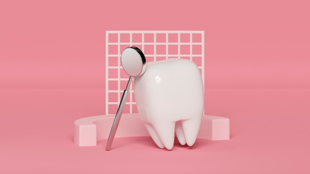 Foto gratuita representación 3d de la salud y la higiene dental