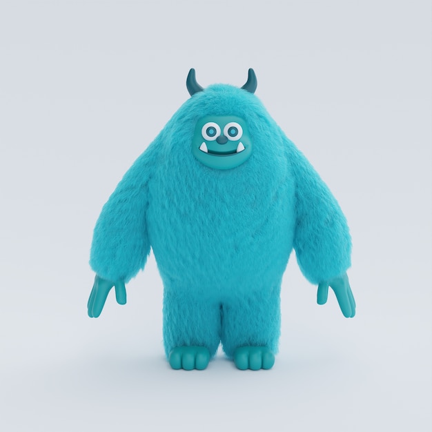 representación 3d de yeti