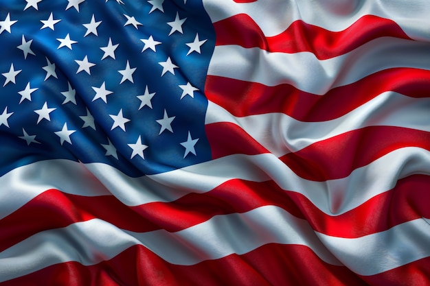 Representación de la bandera estadounidense para la celebración del Día Nacional de la Lealtad