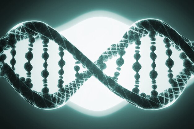 Representación de la cadena de ADN humano