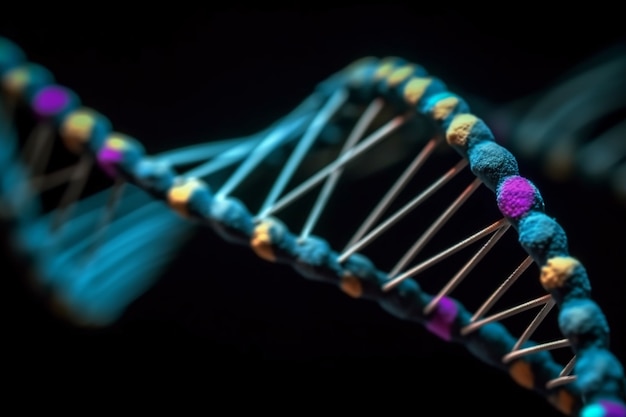 Representación de la cadena de ADN humano