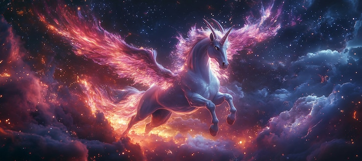 Foto gratuito representación de la criatura mítica del caballo alado pegasus
